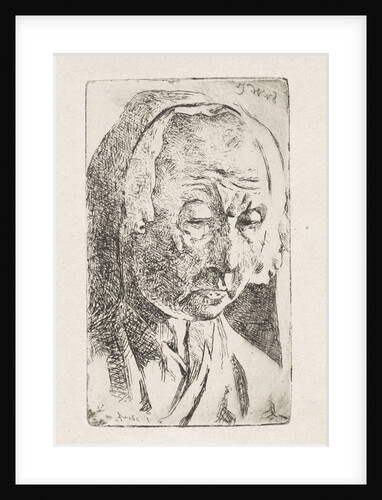 Old woman with hat by Salomon van Witsen