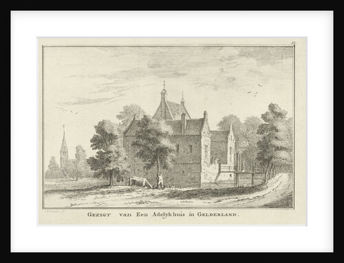 View of the French castle Burg in Nijbroek by John Greenwood