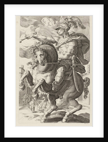 Marcus Curtius on horseback by Hendrick Goltzius