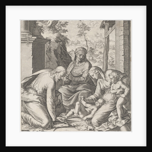 Holy Family with Anna and Johannes the Baptist as a child by Antonio Lafreri