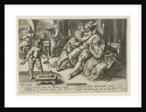 Rich man with two whores by Anonymous