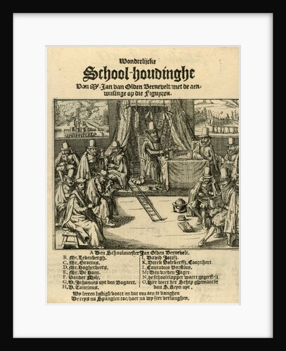 Title print of the pamphlet in 1618, entitled Wonderlijcke School houdinghe Mr by Anonymous
