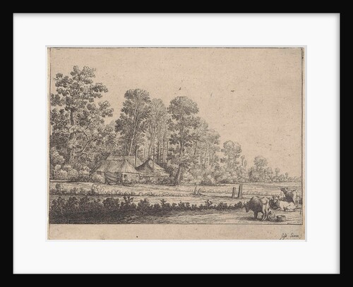 Farm with milkmaid by Herman Saftleven