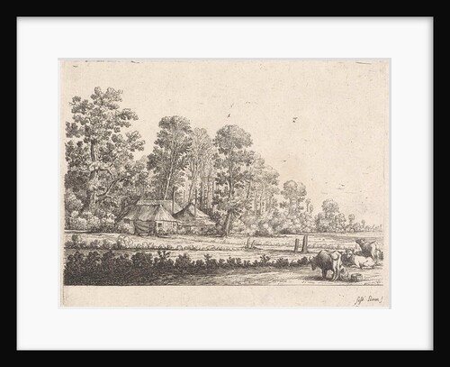 Farm with milkmaid by Herman Saftleven