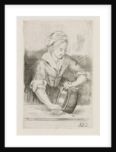 Woman with kettle by Anna Cécile Wilhelmina Jeanette Jacqueline Nahuys