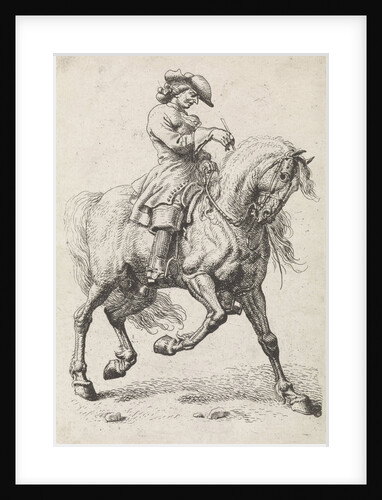 Horseman let his horse to fall behind by Dirk Maas