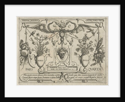 Animals, plants and fruits around a skull by Jacob Hoefnagel