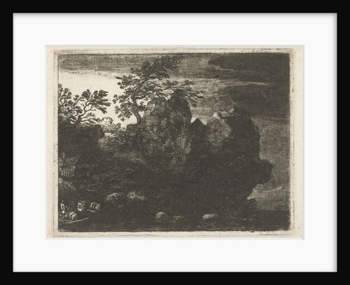 Big rocks in river by Allaert van Everdingen