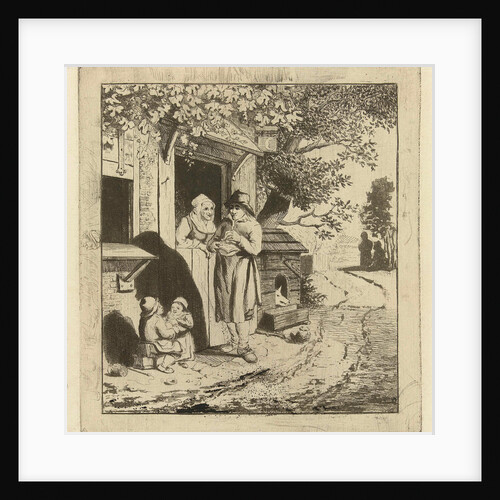 Man at the door of an inn by Marie Lambertine Coclers