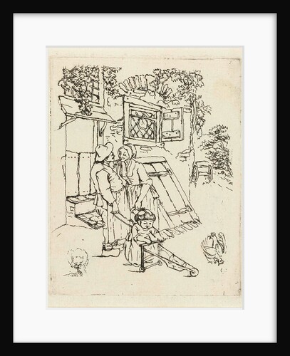 Farmer and his wife with child for a house by Marie Lambertine Coclers