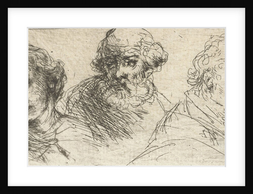 Portrait Study of three men by Jan Chalon