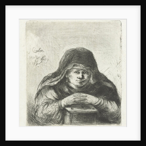 Old woman over a stove by Jan Chalon