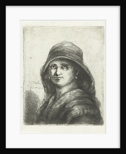 Woman with hood by Jan Chalon