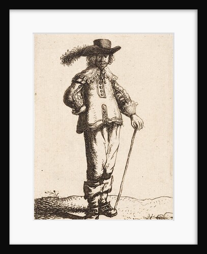 Man with hat and cane by Jan Gillisz. van Vliet