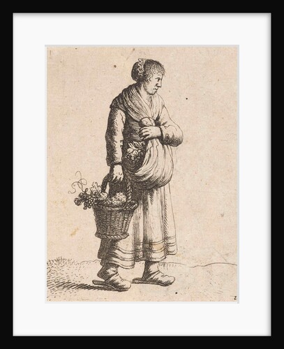 Woman with basket by Jan Gillisz. van Vliet