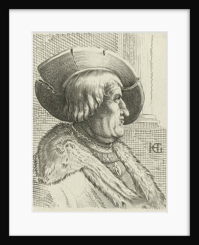 Portrait of an old man in profile with hat by Anonymous