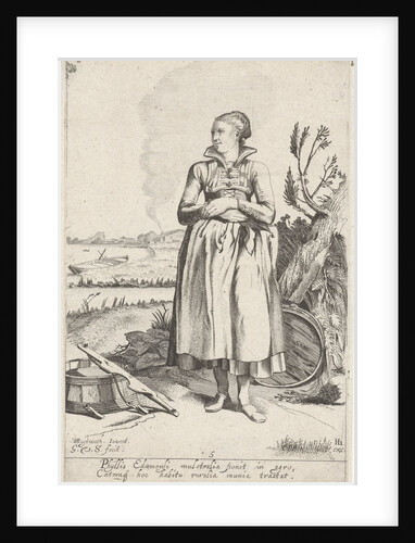 Girl from Edam, front by Hendrick Hondius I