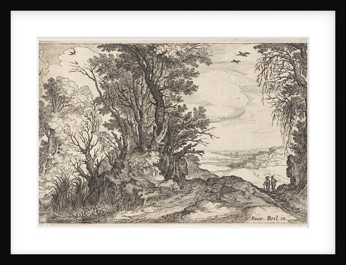 Two travelers at the edge of a forest by Anonymous
