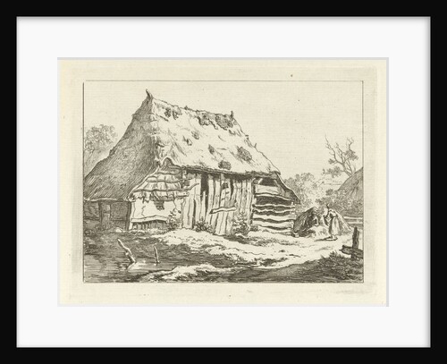 Couple at a barn by Carel Lodewijk Hansen