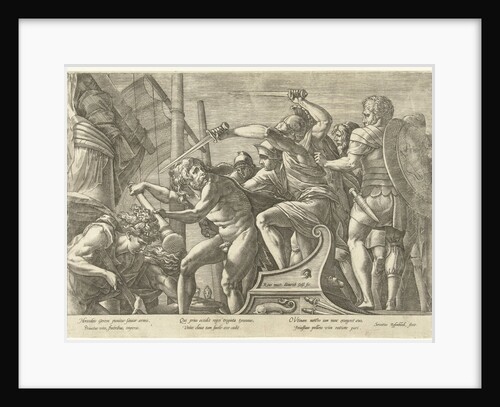 Hercules fights with Geryoneus (?) by Servatius Rosenbleck