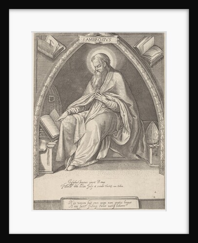 Church Father Ambrosius, Roeland van Bolten by Christoffel van Sichem