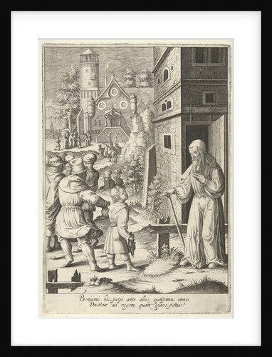 Joseph's brothers go to Egypt with Benjamin by Lucas van Leyden
