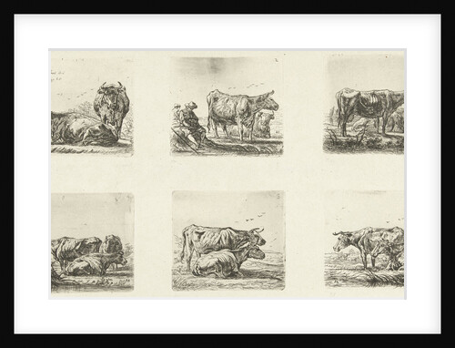 Cows and shepherds by Ernst Willem Jan Bagelaar