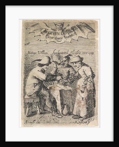 Farmers around a table, Reinhard Voskens by Pieter Jansz. Quast