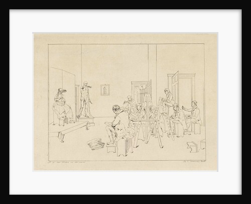 Drawing class, Daniël Batavus Voorman by Adrianus Gerardus van Schoone