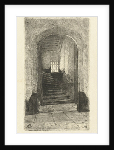 View of the staircase in the prinsenhof Delft by Petrus Johannes Arendzen