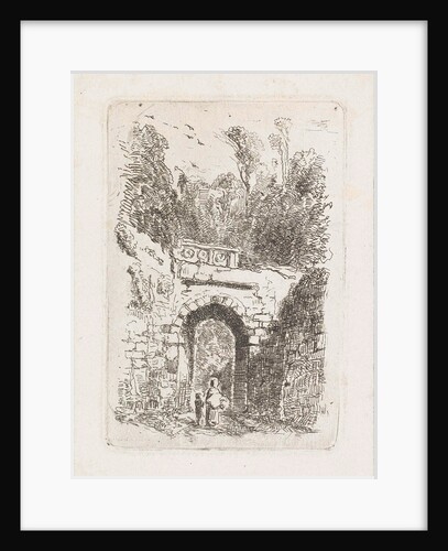 Woman with child at a gate by Maria Vos