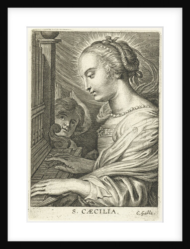 Saint Cecilia with organ by Cornelis Galle II