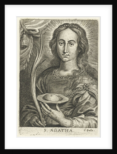 Saint Agatha with cut breast by Cornelis Galle II