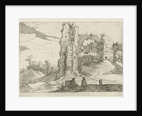 Ruin with a gate by Anonymous