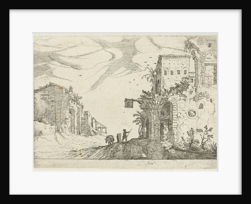 Road between ruins by Anonymous