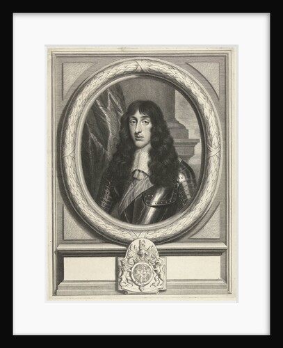 Portrait of Henry Stuart in oval frame by Simon Luttichuys