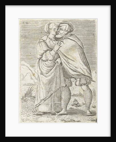 Dancing couple kissing each other by Anonymous