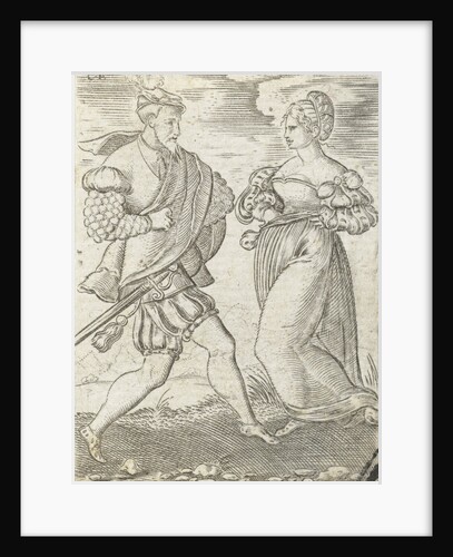 Dancing couple, the woman with hands on her hips by Anonymous
