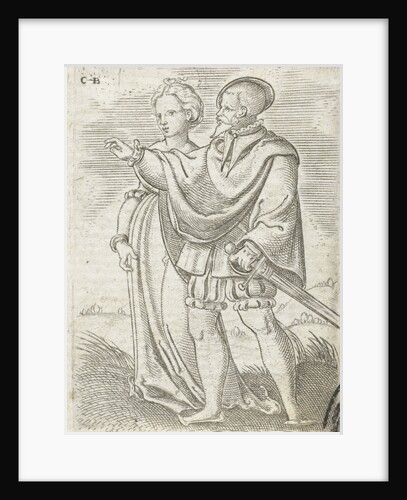 Dancing couple, walking left by Anonymous