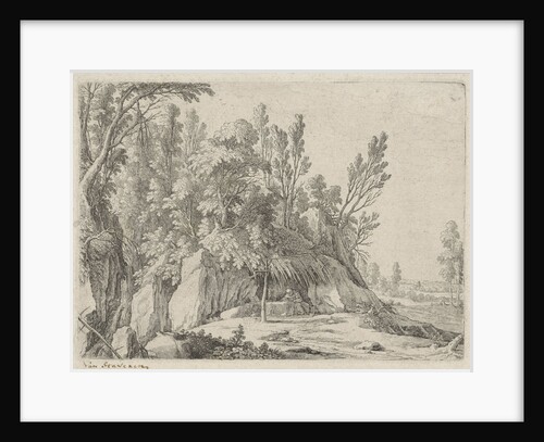 Hermit before a cave by Gillis van Scheyndel I