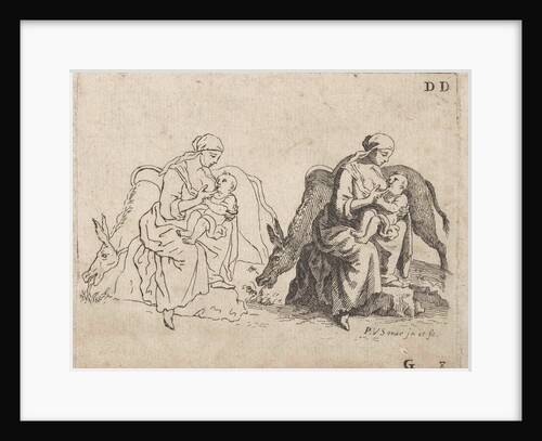 Lactating mother with a donkey by Paul van Somer II