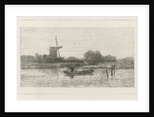 River view with fishing by Willem Roelofs I