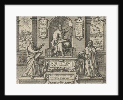 Moses with the law in the company of two prophets by Johann Bussemacher