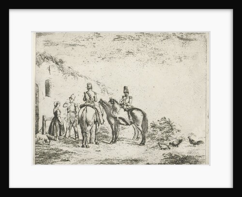 Three soldiers rest at home by Christiaan Wilhelmus Moorrees