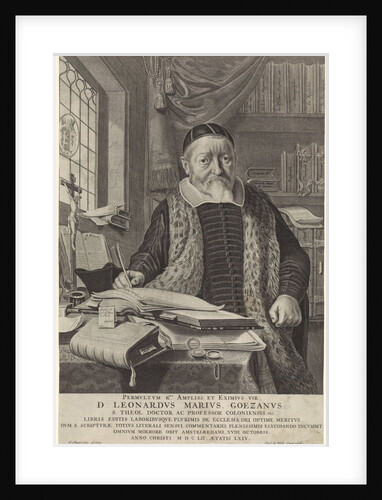 Portrait of Leonard Marius van der Goes in a study by Frederik de Wit