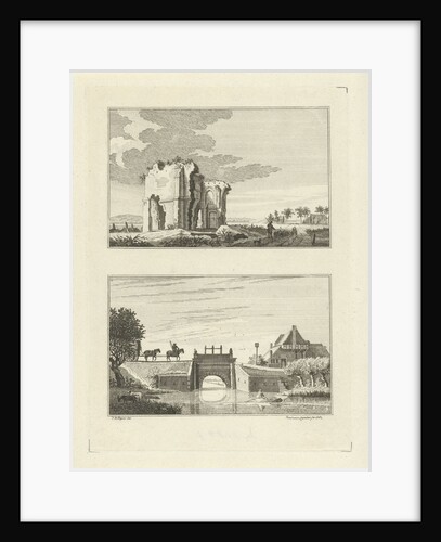 Young bull by Ruin and lock outside Emmerich