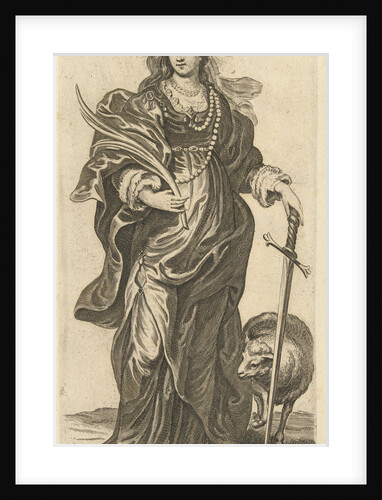 Saint Agnes with lamb and sword by Pieter de Bailliu I