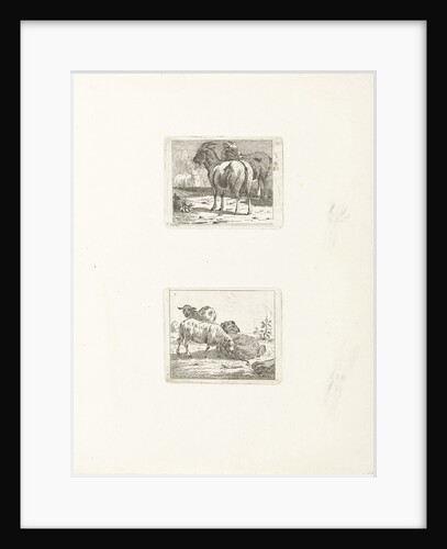 Two scenes with sheep and goats by Jan Matthias Cok