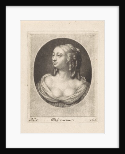 Bust of a young woman with half-naked bosom by Abraham Bloteling