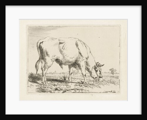 Grazing bull by Pieter Gerardus van Os